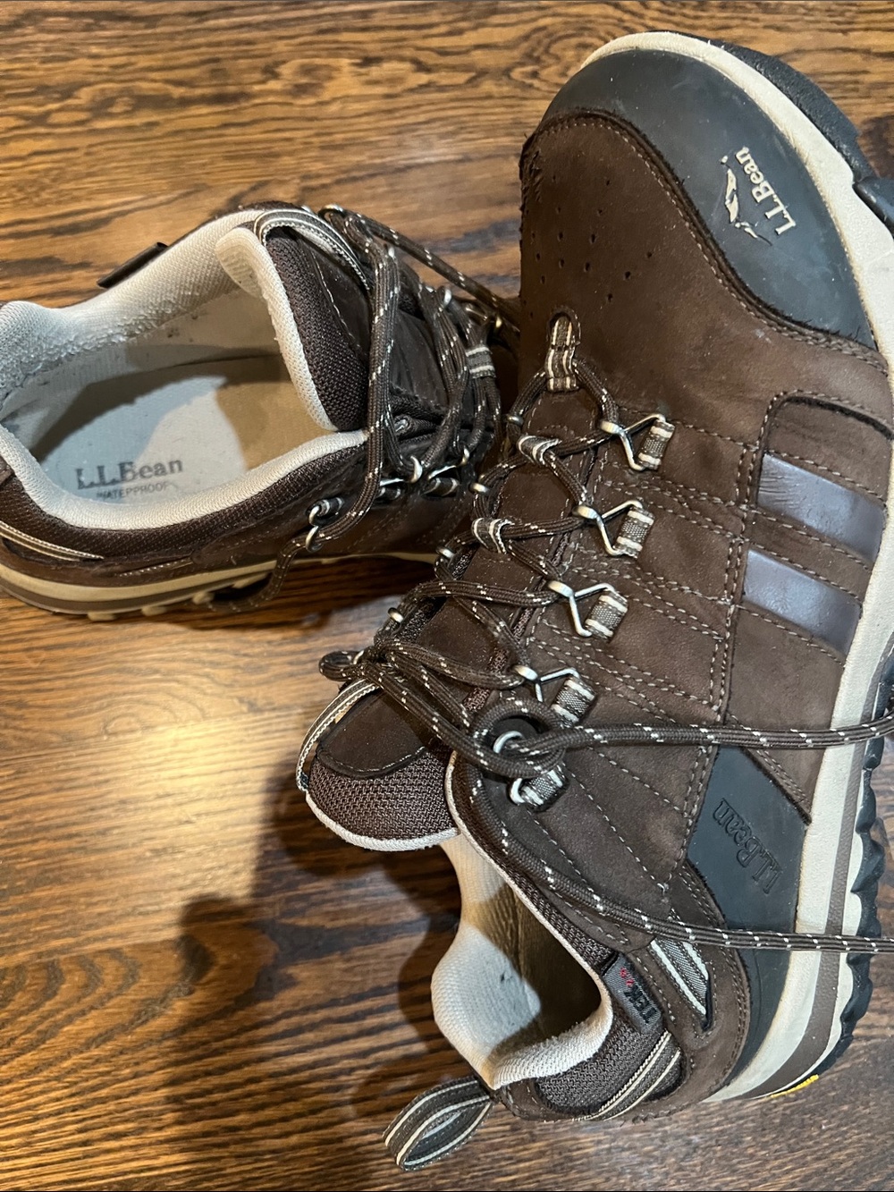 L.L. Bean Men's Brown and Cream Trail Hiking Sneakers